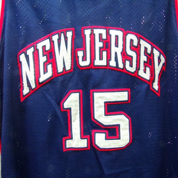 Reebok Authentic NBA New Jersey Nets Vince Carter 15 Jersey Mens SIZE 50 - Picture 10 of 13